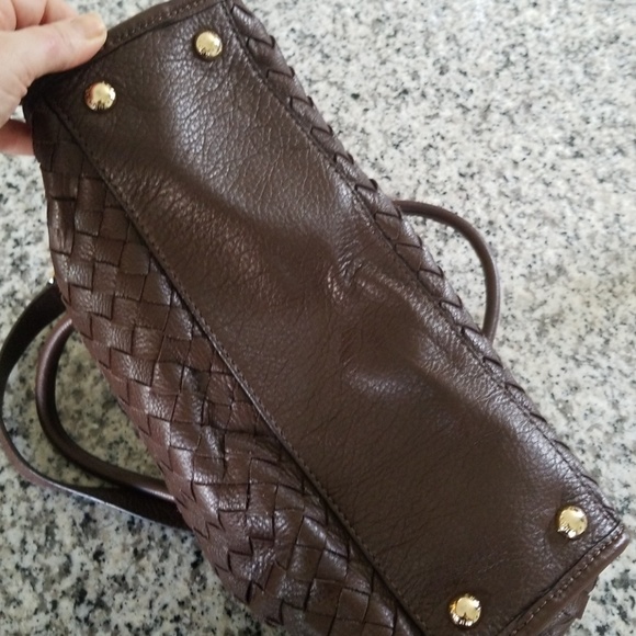 Michael Kors Hamilton Woven Mocha Purse - Picture 6 of 8